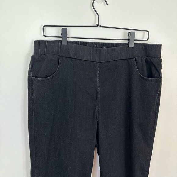 Universal Standard Comfort Denim Don’t Call Them Jeggings Black Jean Long Length - Picture 4 of 8